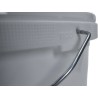 10L Plastic Buckets with Lids – Food Safe – Tamper Evident – Metal Handle – Stackable – White – 10 Litre
