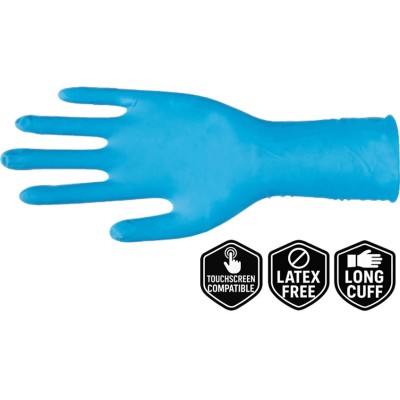 Premium Nitrile Long Cuff Gloves – Box of 100 – 300mm – Latex Free – BEEtastic UK