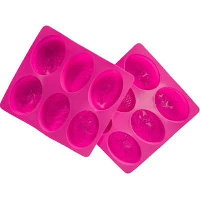 Silicone Soap Moulds – Bee Design – 6 Cavity Tray – Pack of 2 – For Soap, Wax or Resin