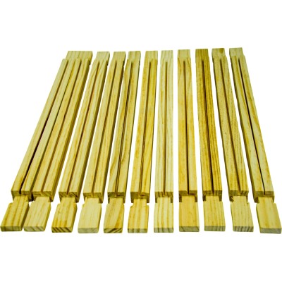 British National SN4 Super Frames – Pack of 10 – New Zealand Pine – With Nails – Hoffman Style – BEEtastic UK