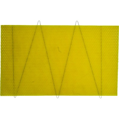 British National Wired Brood Foundation – 11 Sheets – Pure Beeswax – 345 x 205mm – 5.4mm Cell – BEEtastic UK
