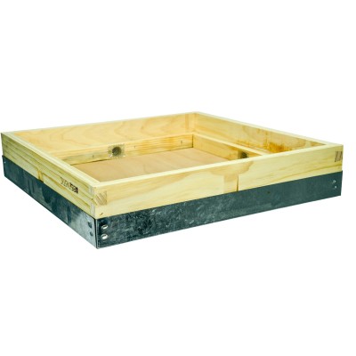 British National Hive Roof – Metal Top – New Zealand Pine – Knot Free – 4 Vents – 100mm – BEEtastic UK