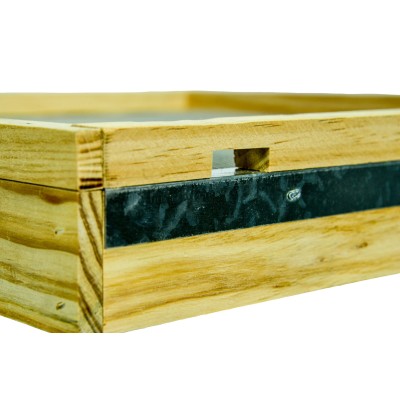 British National Screened Base – With Varroa Tray – Knot-Free New Zealand Pine – Assembled – BEEtastic UK
