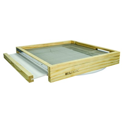 British National Screened Base – With Varroa Tray – Knot-Free New Zealand Pine – Assembled – BEEtastic UK
