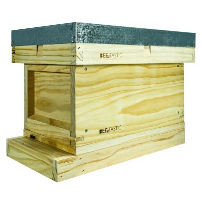 British National Wooden Nuc Box – Complete – New Zealand Pine – Knot Free – Swarm & Split Hive – BEEtastic UK