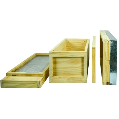 British National Wooden Nuc Box – Complete – New Zealand Pine – Knot Free – Swarm & Split Hive – BEEtastic UK