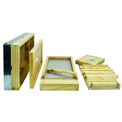 British National Wooden Nuc Box – Complete – New Zealand Pine – Knot Free – Swarm & Split Hive – BEEtastic UK