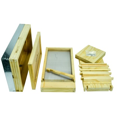 British National Wooden Nuc Box – Complete – New Zealand Pine – Knot Free – Swarm & Split Hive – BEEtastic UK