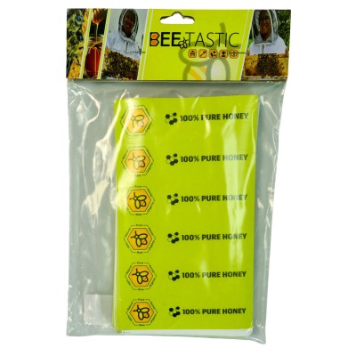 Honey Jar Tamper Labels – 300 Stickers – Pre-Cut Sheets of 6 – Honey Jar Seals