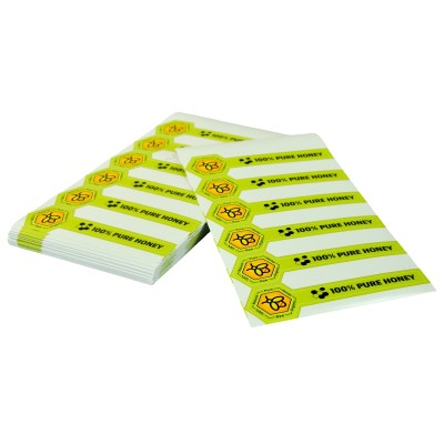Honey Jar Tamper Labels – 300 Stickers – Pre-Cut Sheets of 6 – Honey Jar Seals