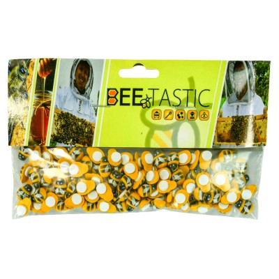 Mini Wooden Bees – 100 Pack | Self-Adhesive Craft Decor