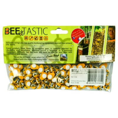 Mini Wooden Bees – 100 Pack | Self-Adhesive Craft Decor