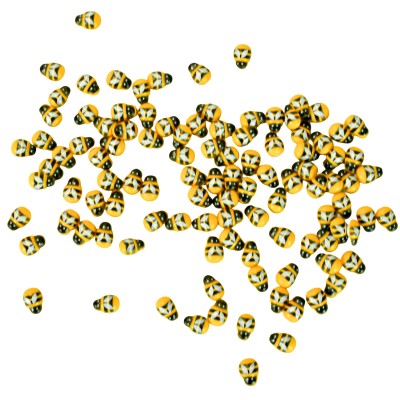 Mini Wooden Bees – 100 Pack | Self-Adhesive Craft Decor