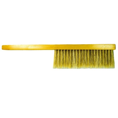 Bee Brush – Wooden Handle – Double Horsehair Tails – Gentle Frame Brush for Beekeepers