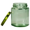 340g (0.75lb) Hexagonal Glass Honey Jars – 66 Pack – Gold Lids with Silicone Seal – Food Safe